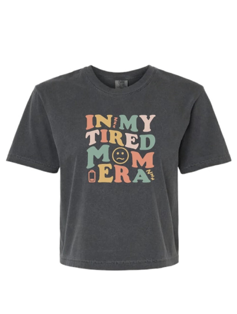 'Tired Mom Era' Midi Crop Tee